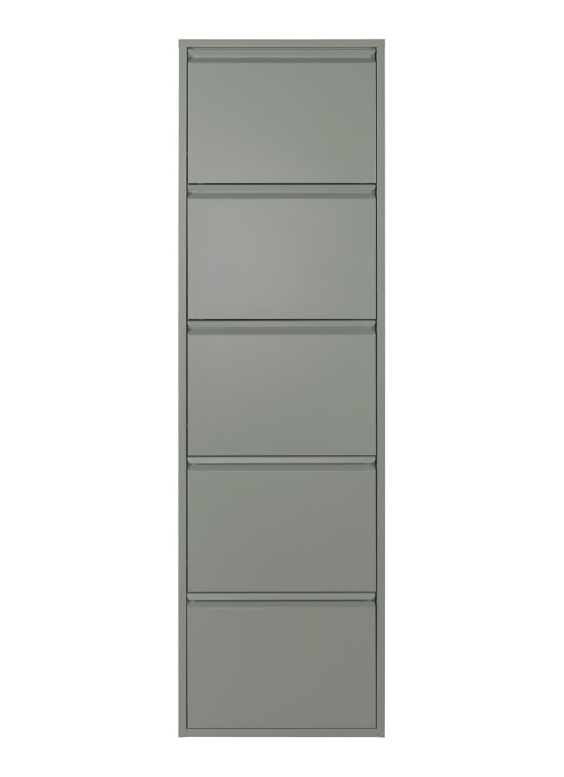 Spinder Billy 5 schoenenkast 169 x 50 cm - voorkant 3 khaki