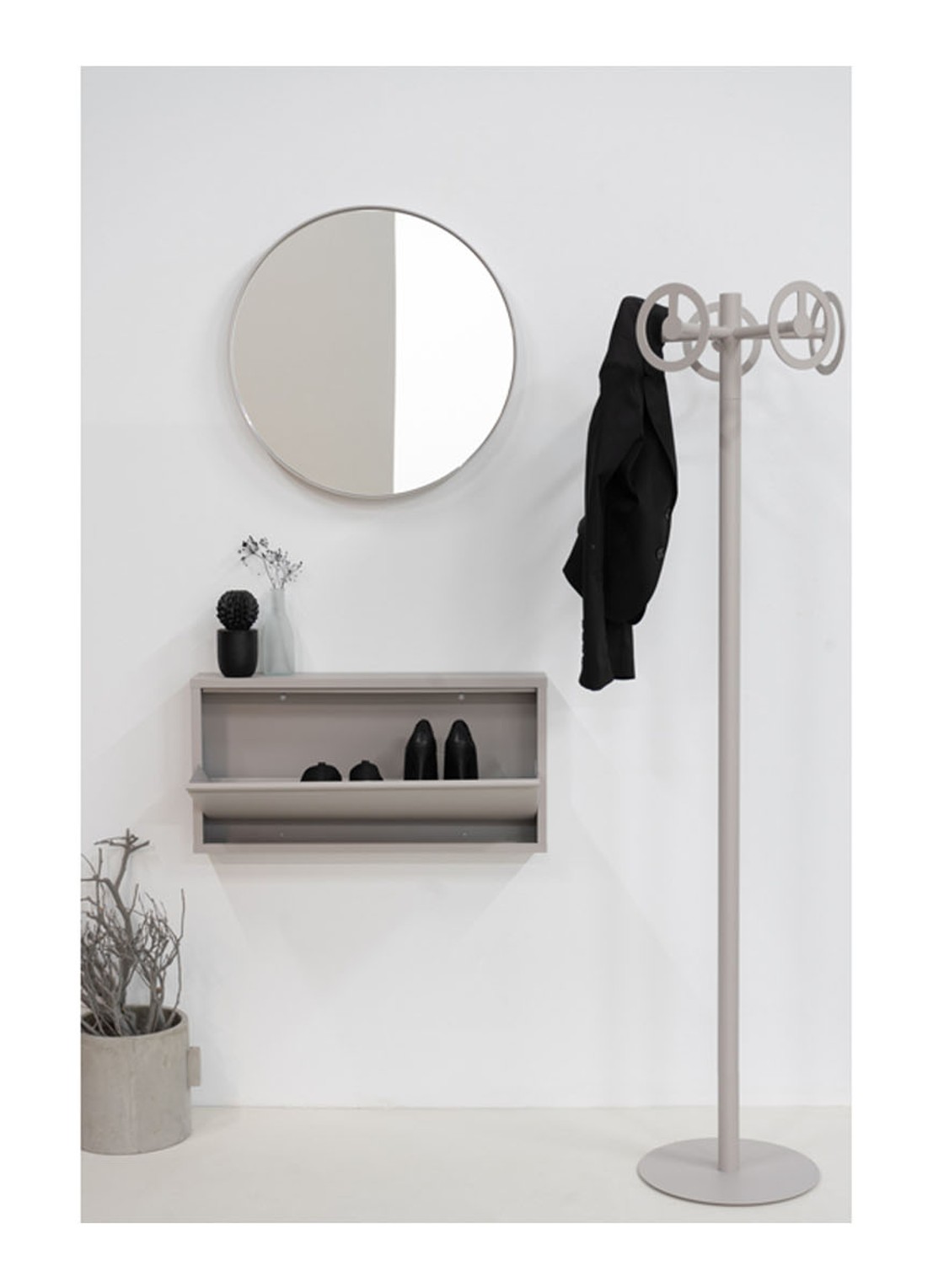 Spinder Donna 3 spiegel 60 cm - voorkant 2 taupe