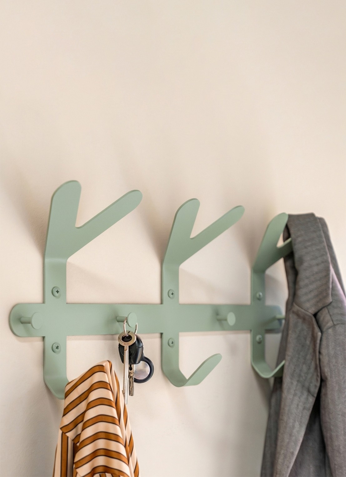 Spinder Frondo wandkapstok - detail 4 lindegroen