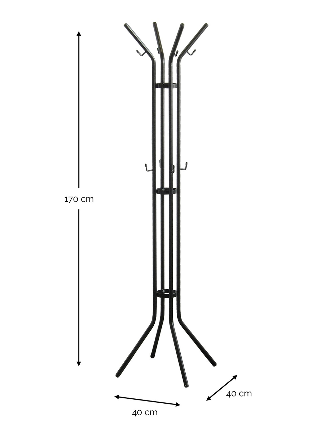 Spinder Jessy kapstok 170 cm - detail 3 zwart