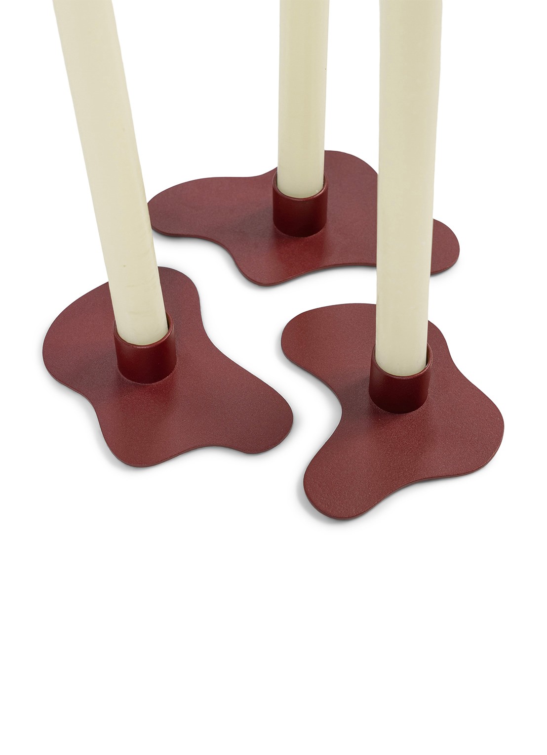 Spinder Melt kandelaar 2,8 cm set van 3 - detail 4 bordeauxrood