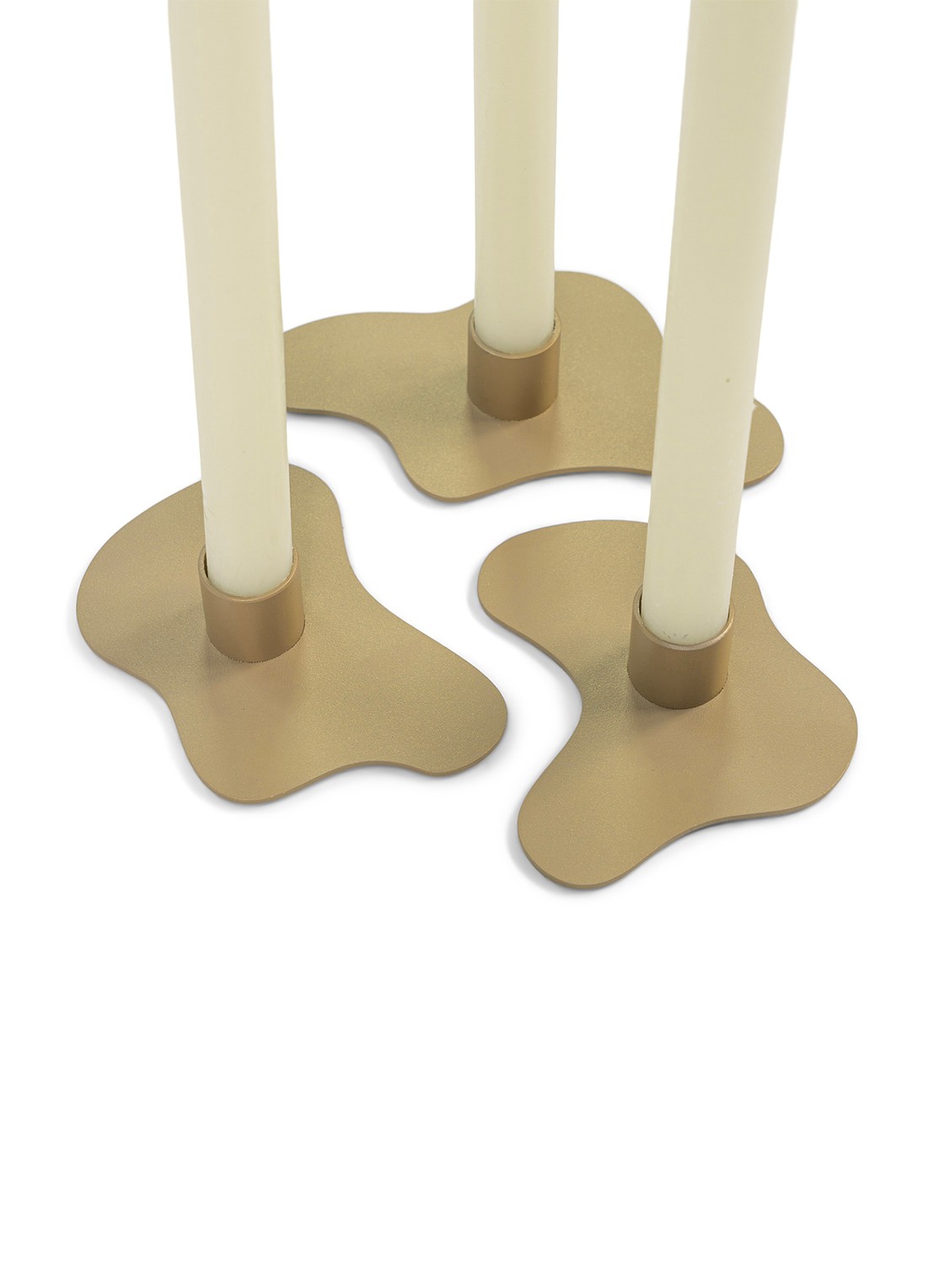 Spinder Melt kandelaar 2,8 cm set van 3 - detail 4 goud