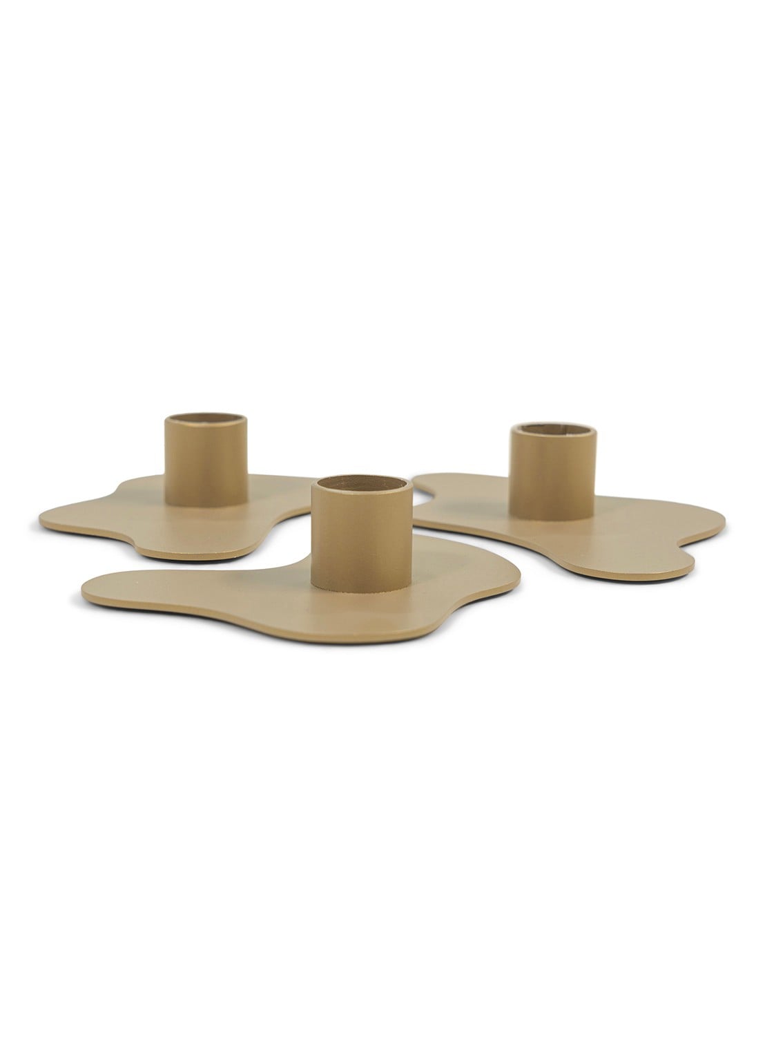 Spinder Melt kandelaar 2,8 cm set van 3 - voorkant 3 goud
