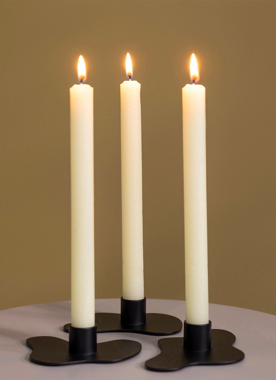 Spinder Melt kandelaar 2,8 cm set van 3 - detail 2 zwart
