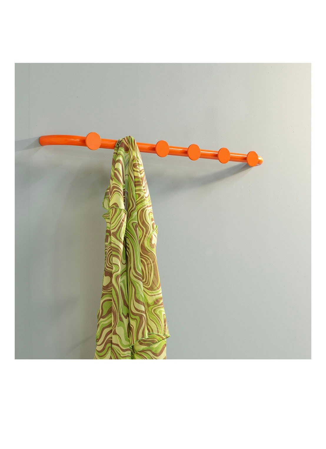 Spinder Retro 6 Wandkapstok - detail 5 oranje