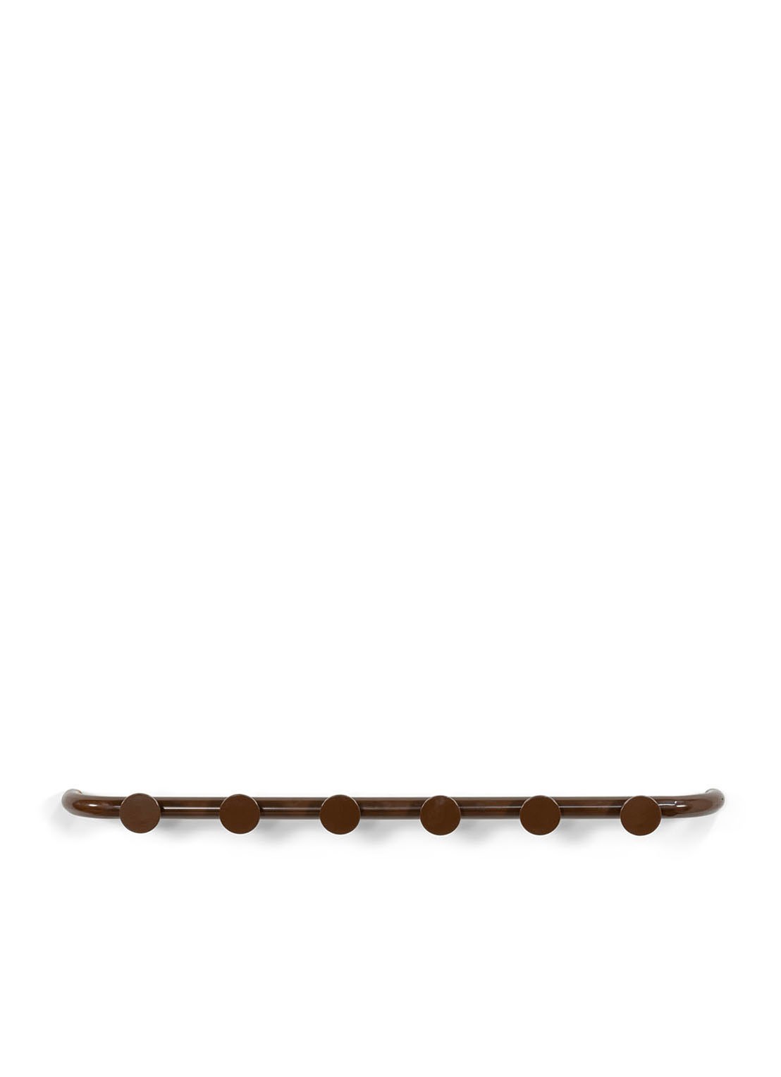 Spinder Retro 6 Wandkapstok - voorkant chocoladebruin