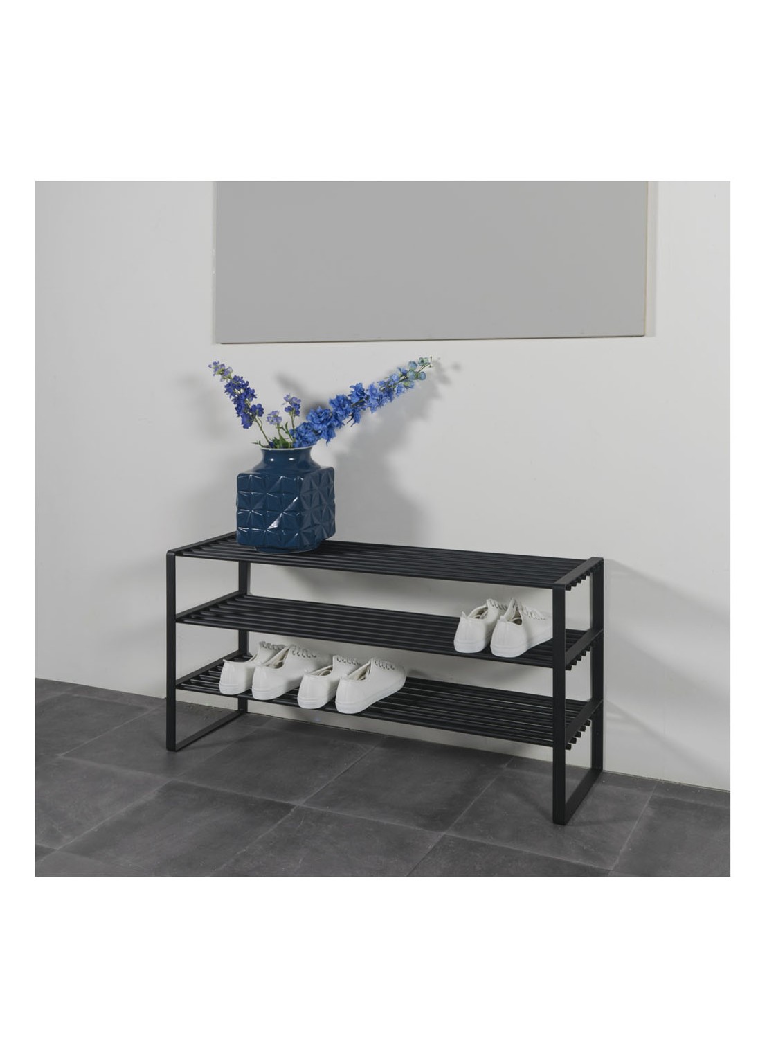 Spinder Rex 100 schoenenrek 100 cm - voorkant 2 zwart