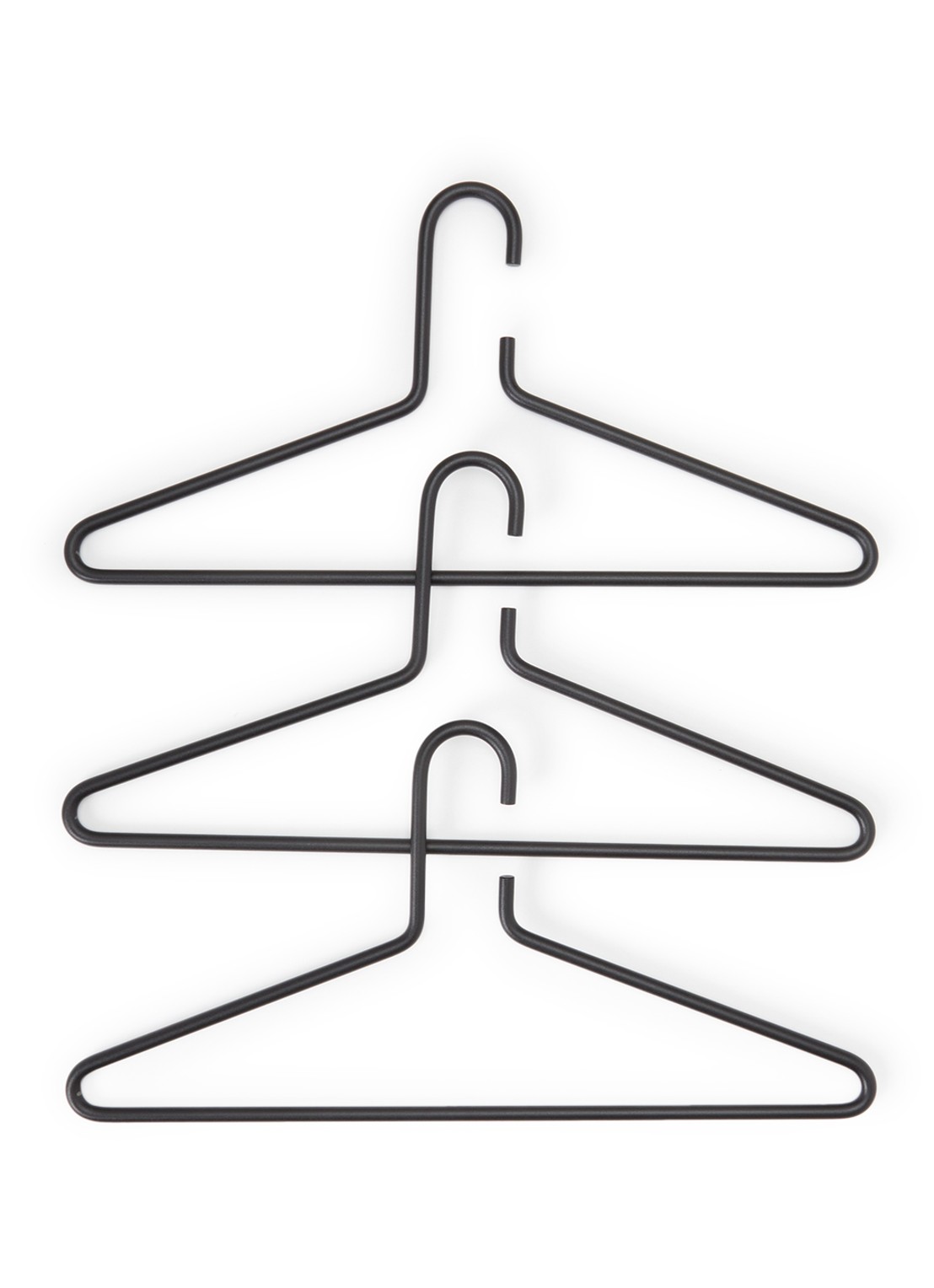 Spinder Senza 6 kledinghanger set van 3 - voorkant zwart