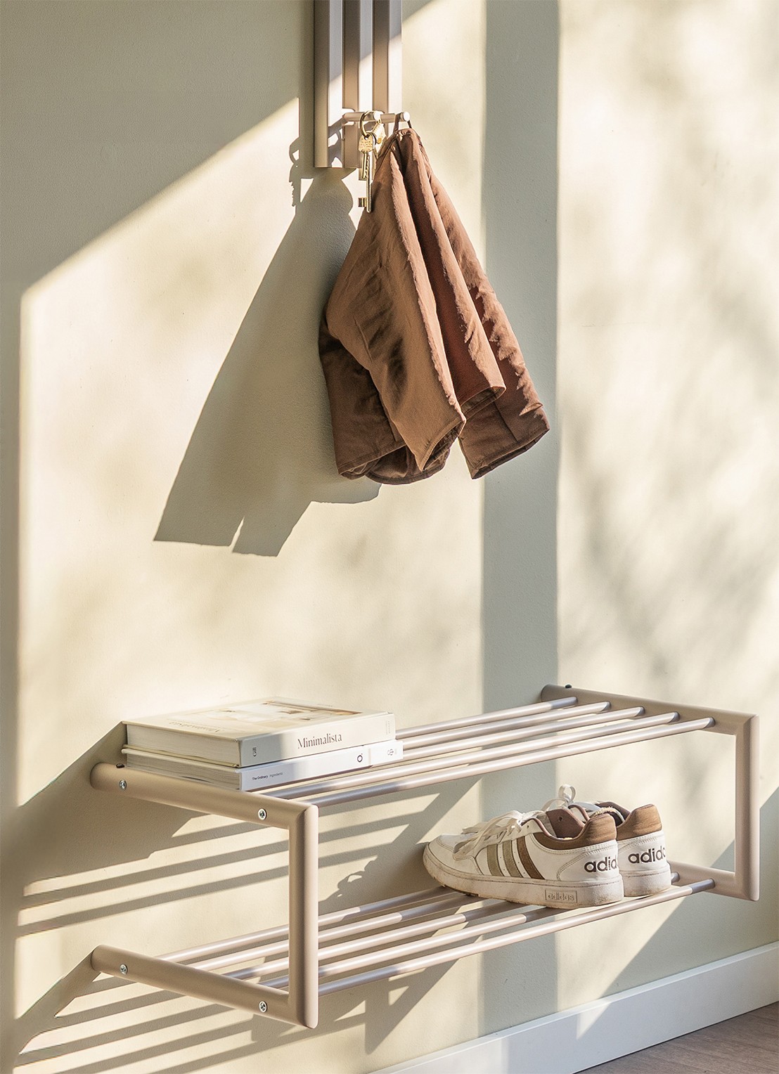 Spinder Soenz schoenenrek 80 cm - detail 4 taupe