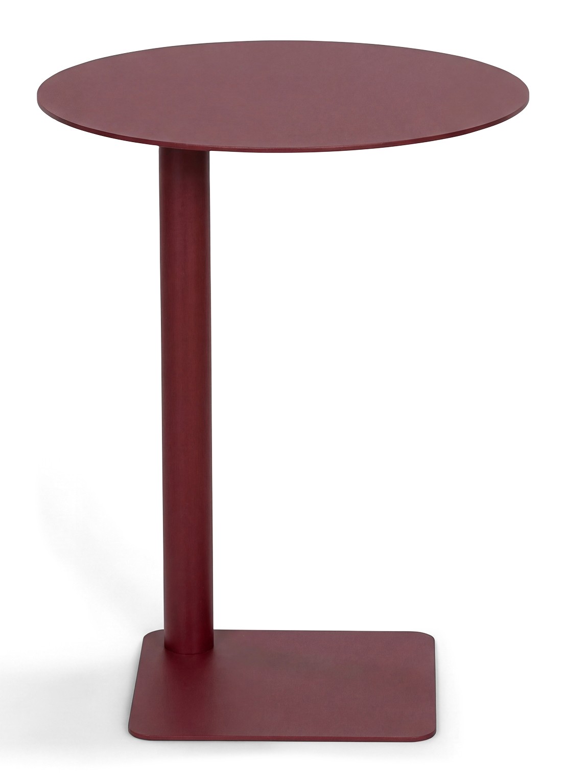 Spinder Sunny High bijzettafel 80 x 40 cm - voorkant bordeauxrood