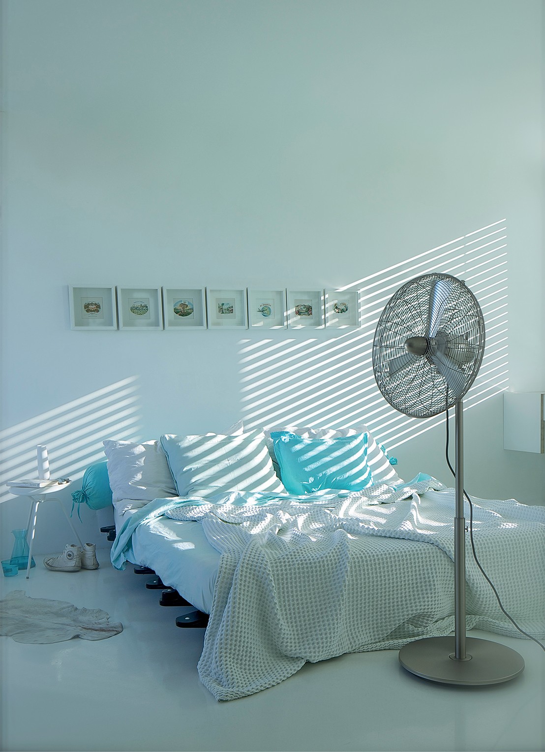 Stadler Form Charly Stand vloerventilator, 130 cm hoog - voorkant 2 zilver
