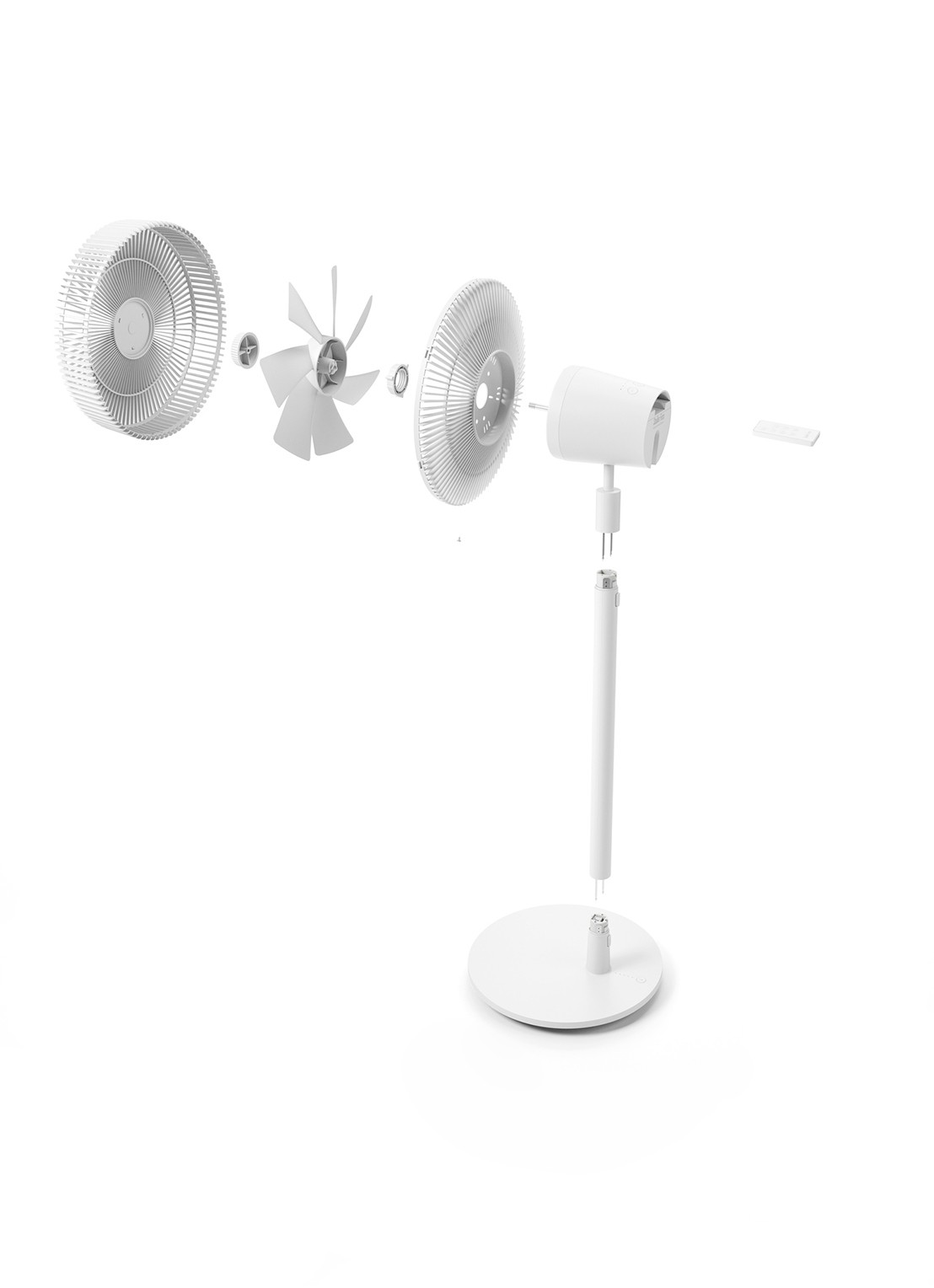 Stadler Form Finn Mobile oplaadbare vloer- en tafelventilator 95,4 cm - detail 4 wit