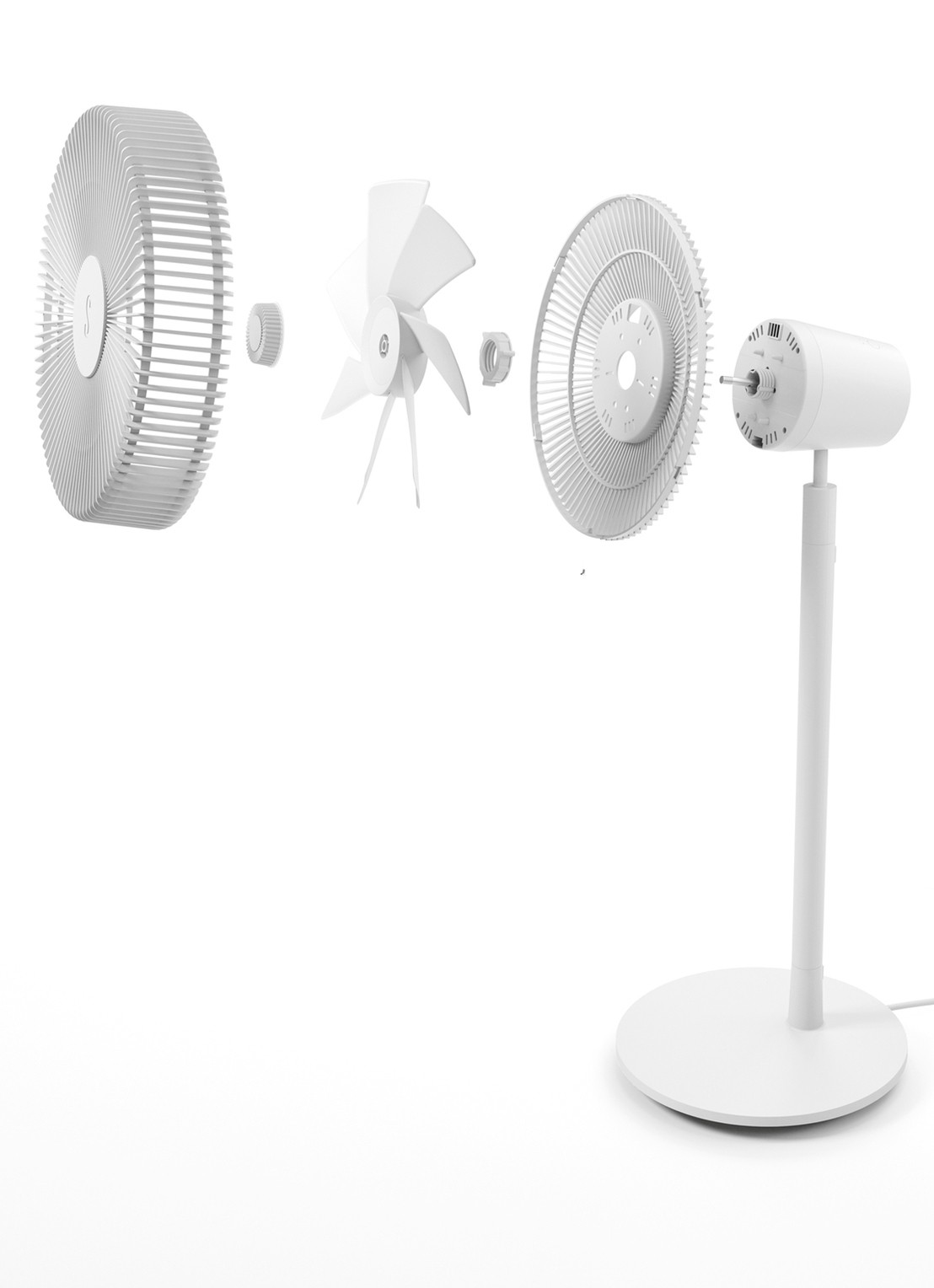 Stadler Form Finn vloer- en tafelventilator, verstelbaar 95,4 cm - detail 4 wit