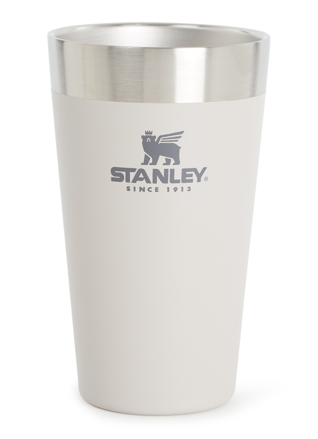 Stanley Adventure Stacking Beer Pint thermosbeker 47 cl - voorkant lichtgrijs