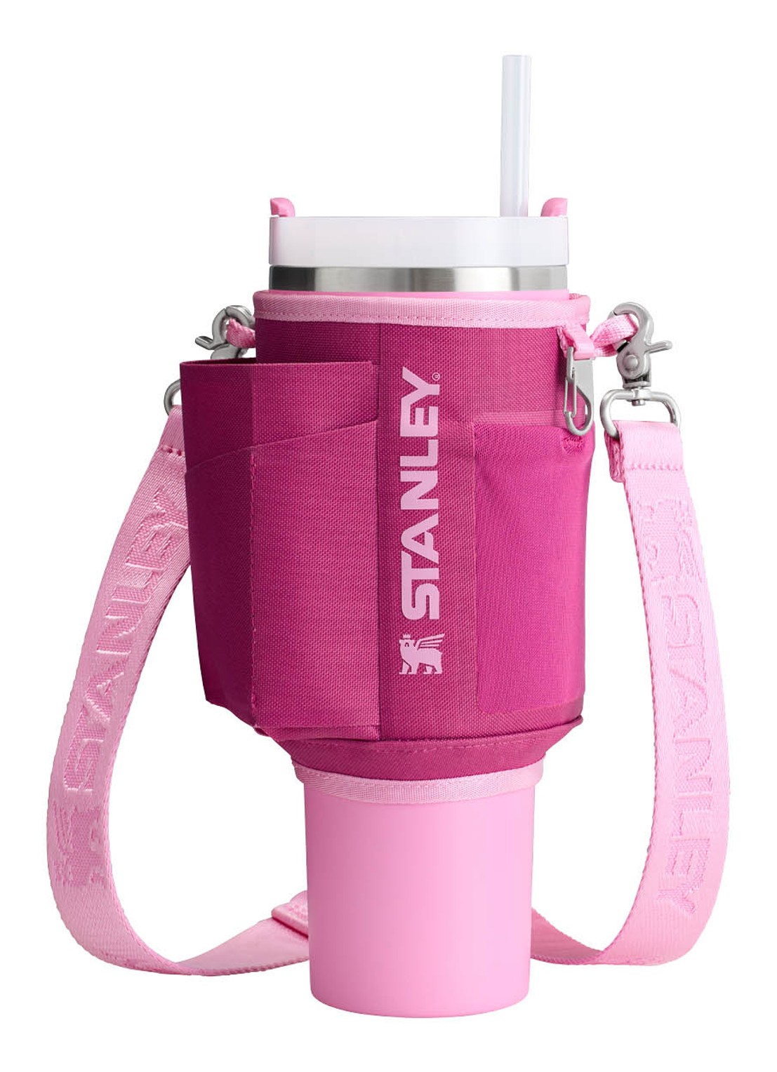 Stanley All-Day Quencher Carry-All crossbodytas voor 1,18 liter thermosfles - voorkant 2 fuchsia