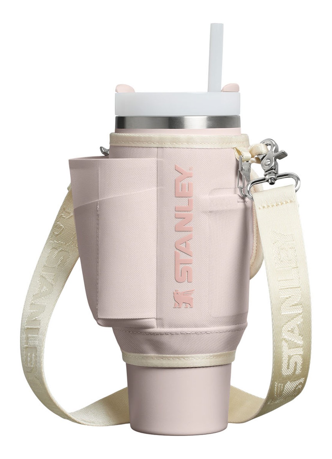 Stanley All-Day Quencher Carry-All crossbodytas voor 1,18 liter thermosfles - voorkant lichtroze
