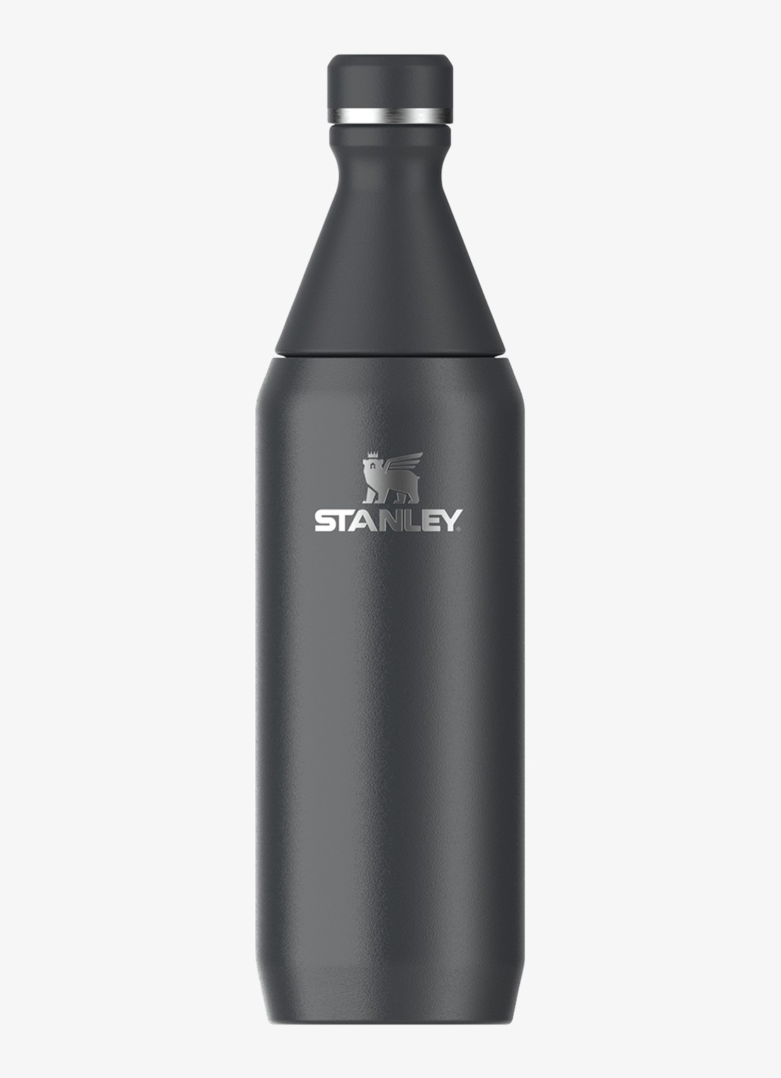 Stanley De All Day Slim waterfles 0,6 liter - voorkant 2 black gloss / zwart