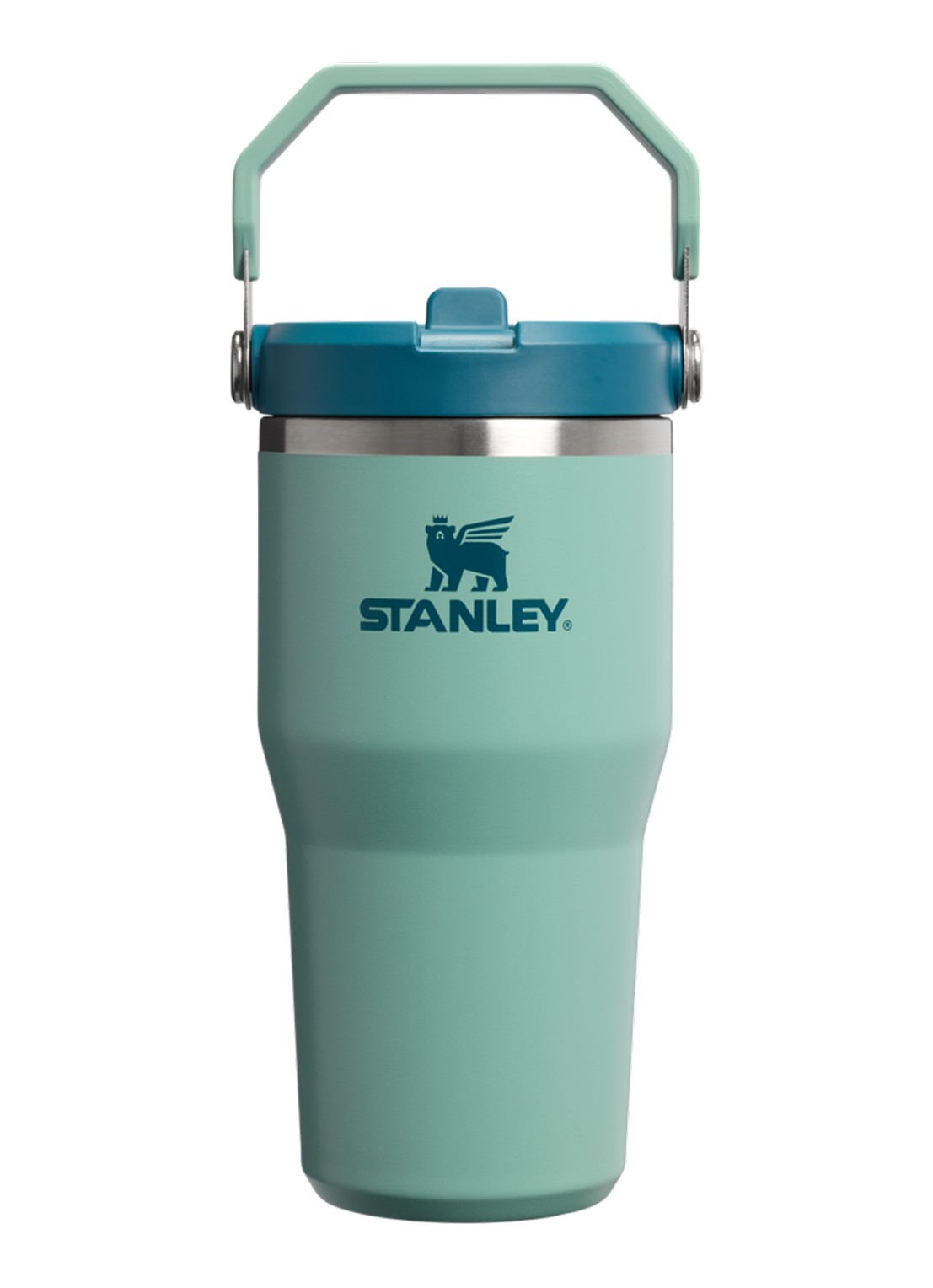 Stanley De IceFlow™ Flip Straw 2.0 waterfles 0,6 liter - voorkant 2 lichtgroen