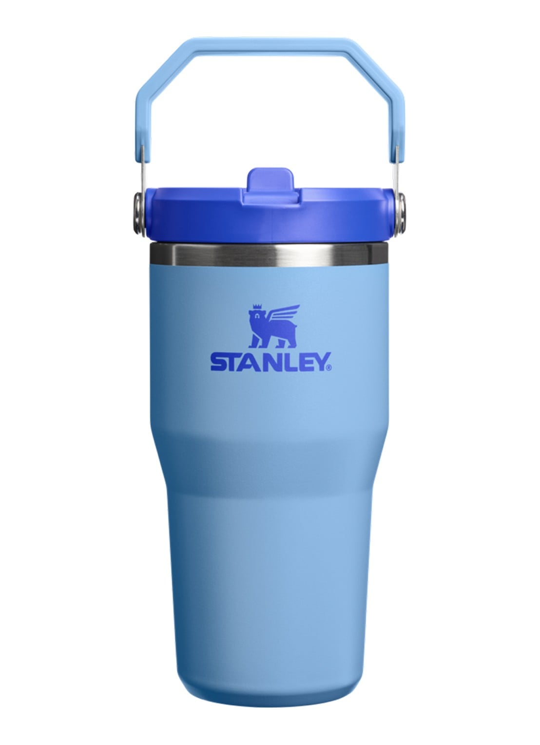 Stanley De IceFlow™ Flip Straw 2.0 waterfles 0,6 liter - voorkant 3 donkerblauw