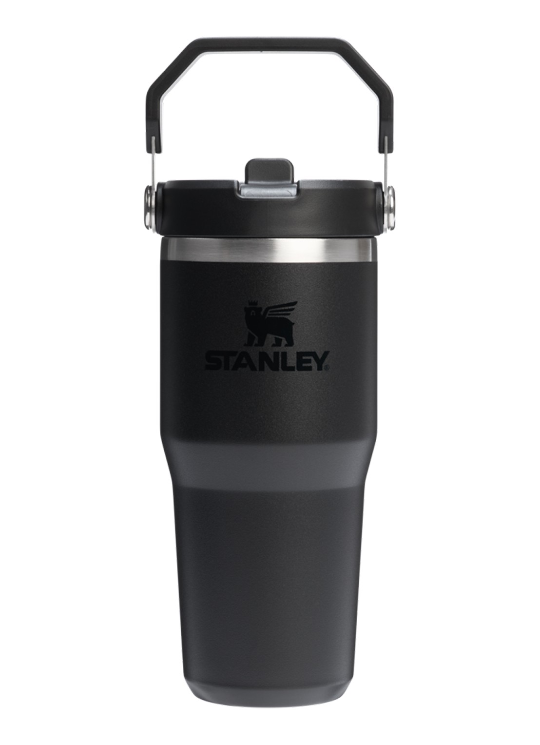 Stanley De IceFlow™ Flip Straw 2.0 waterfles 0,41 liter - voorkant 3 zwart