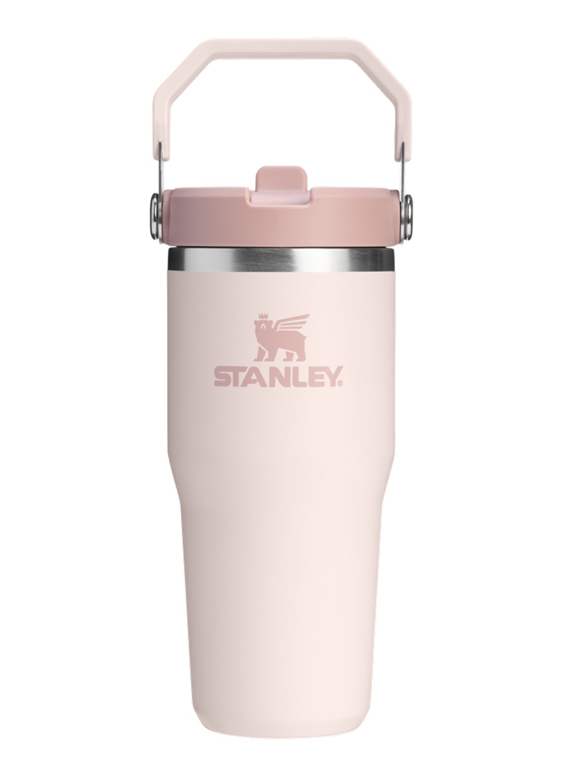 Stanley De IceFlow™ Flip Straw 2.0 waterfles 0,41 liter - voorkant lichtroze