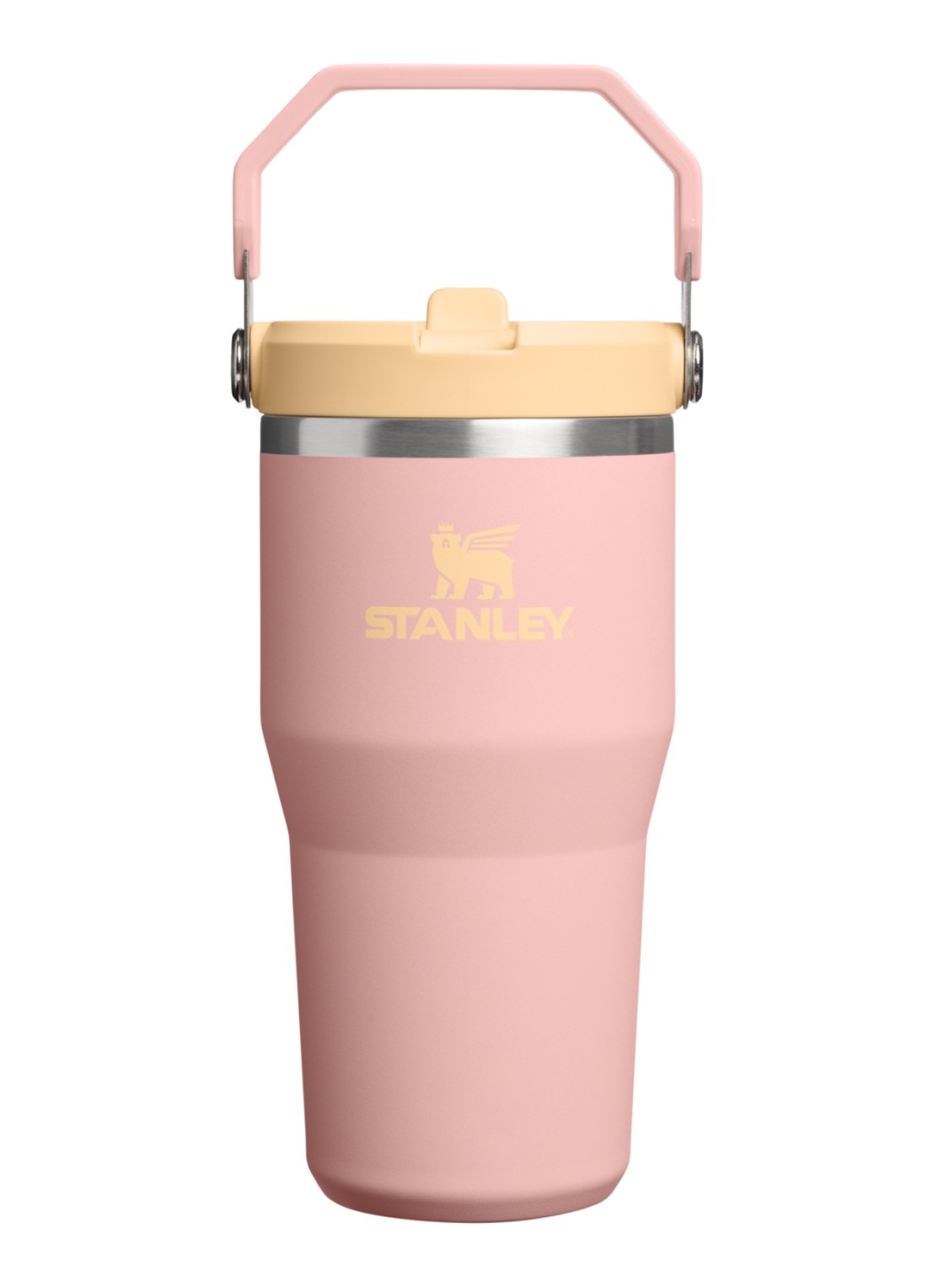 Stanley De IceFlow™ Flip Straw 2.0 waterfles 0,41 liter - voorkant zalmroze