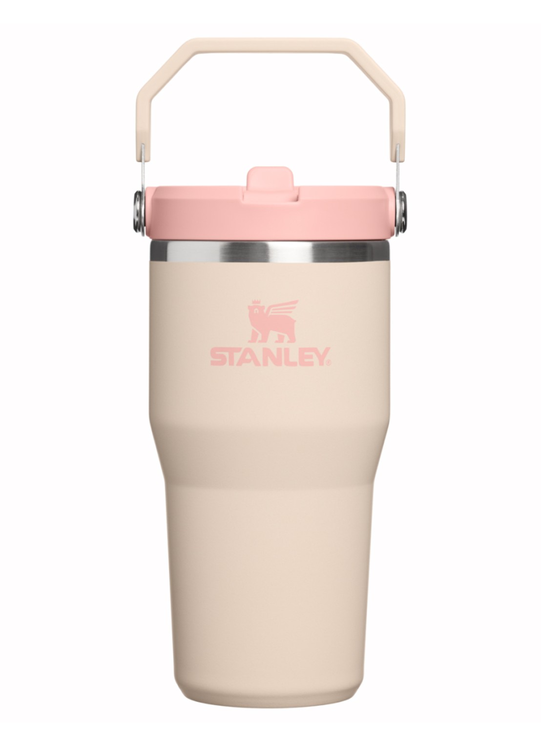 Stanley De IceFlow™ Flip Straw 2.0 waterfles 0,59 liter - voorkant 3 beige