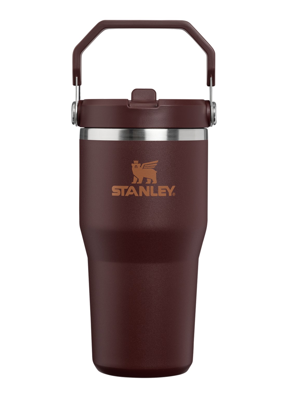 Stanley De IceFlow™ Flip Straw 2.0 waterfles 0,59 liter - voorkant 3 donkerbruin