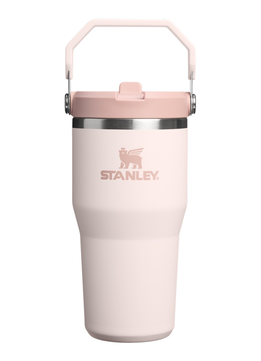 Stanley De IceFlow™ Flip Straw 2.0 waterfles 0,6 liter - voorkant 3 lichtroze