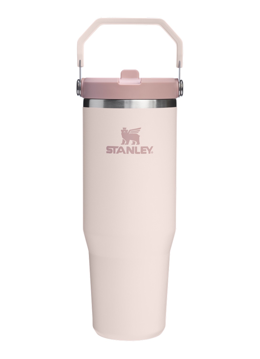 Stanley De IceFlow™ Flip Straw 2.0 waterfles 0,89 liter - voorkant lichtroze