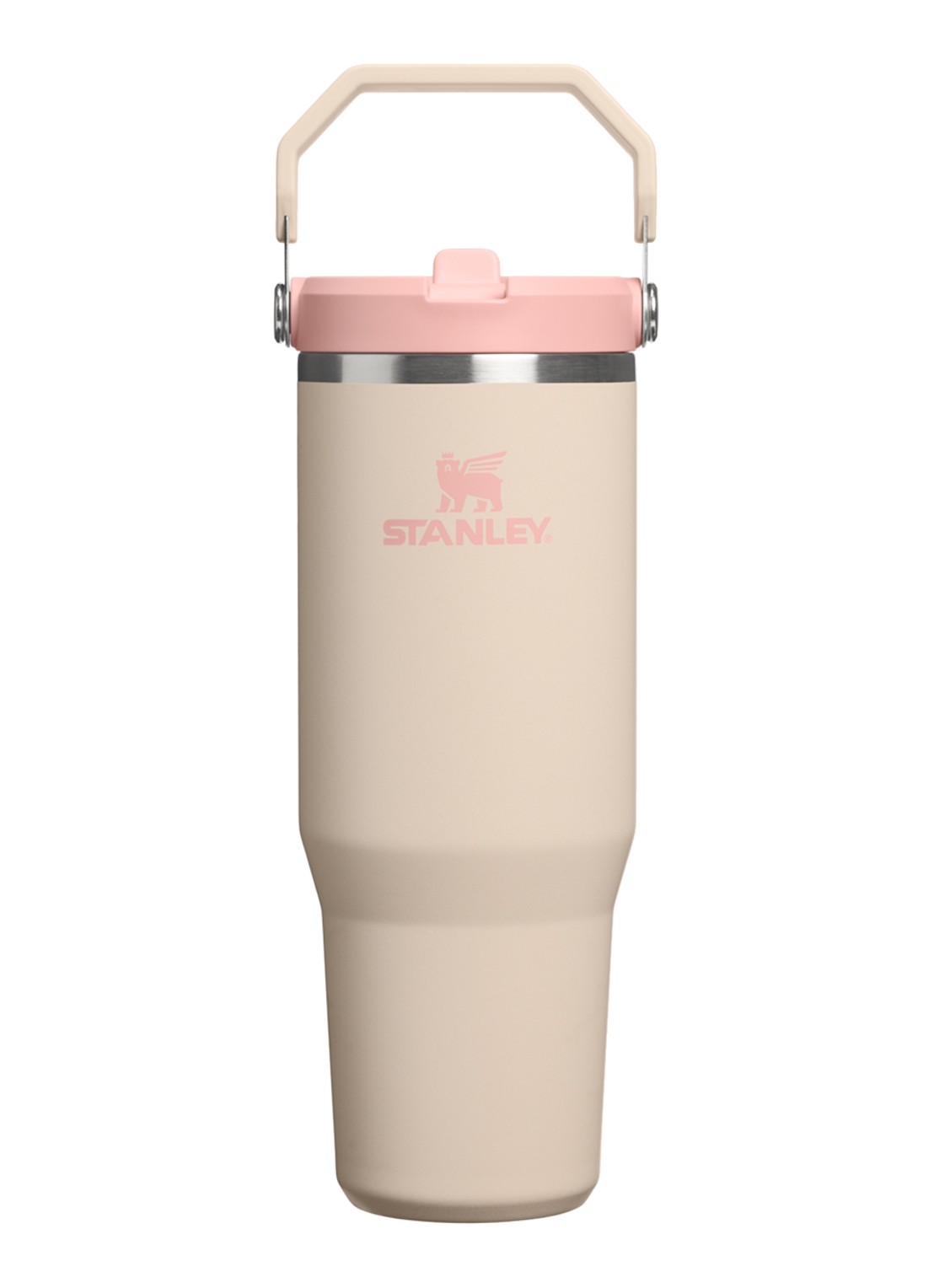 Stanley De IceFlow™ Flip Straw 2.0 waterfles 0,89 liter - voorkant 3 beige