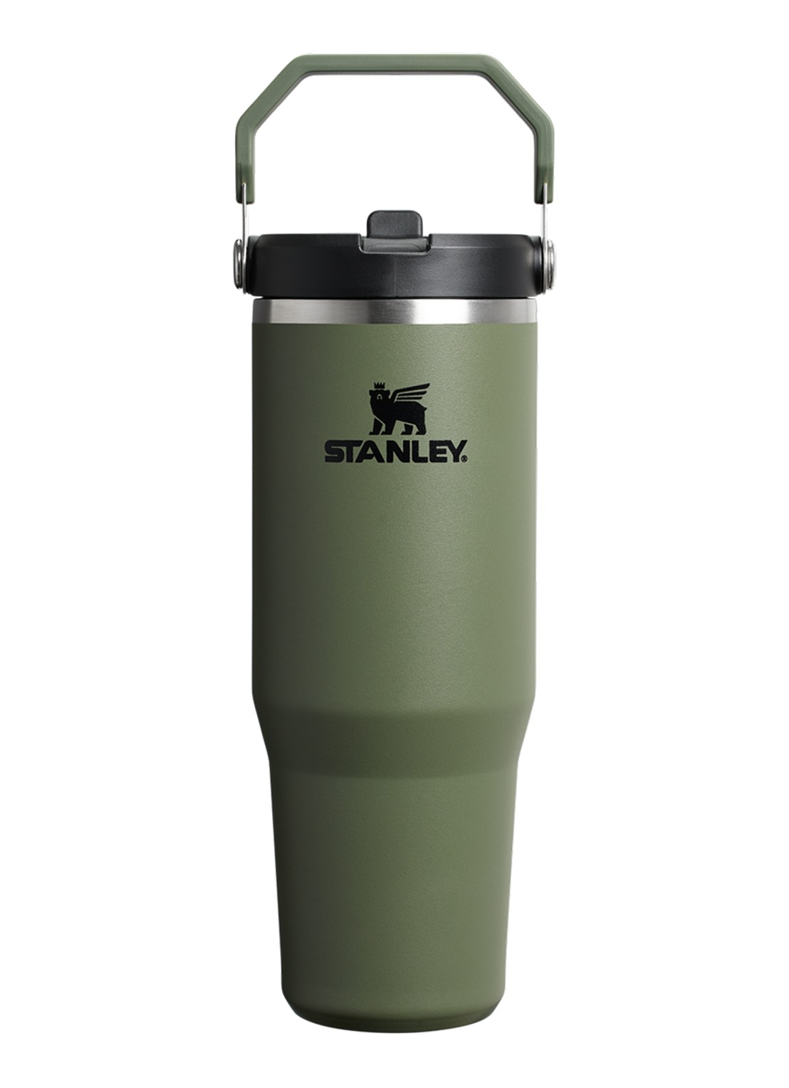 Stanley De IceFlow™ Flip Straw 2.0 waterfles 0,89 liter - voorkant 2 donkergroen