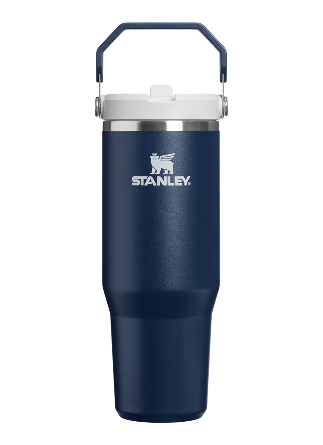 Stanley De IceFlow™ Flip Straw 2.0 waterfles 0,89 liter - voorkant 3 donkerblauw
