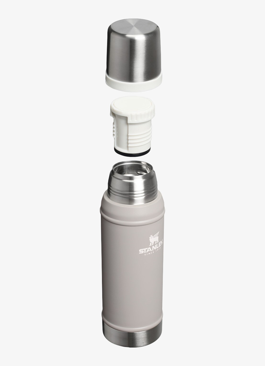 Stanley De Legendary Classic thermosfles 0,75 liter - voorkant 3 ash 2.0 / grijs