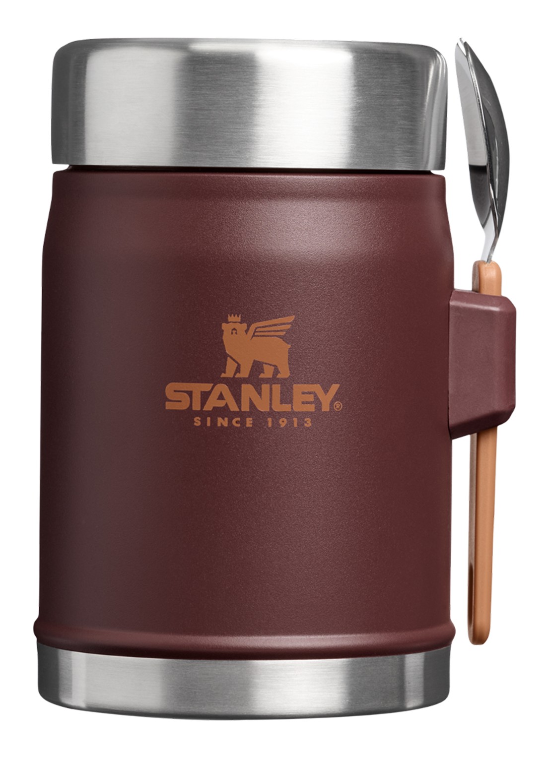 Stanley De Legendary Food Jar + Spork lunchbox 40 cl - voorkant donkerbruin