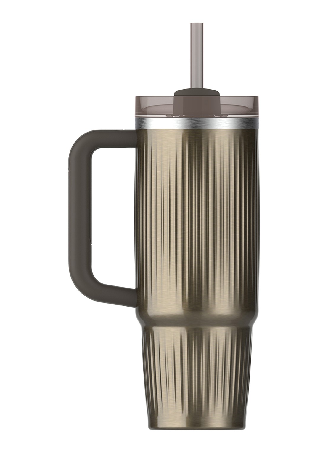 Stanley De Quencher® H2.0 Fluted thermosfles 89 cl - achterkant 3 gunmetal shine / antraciet