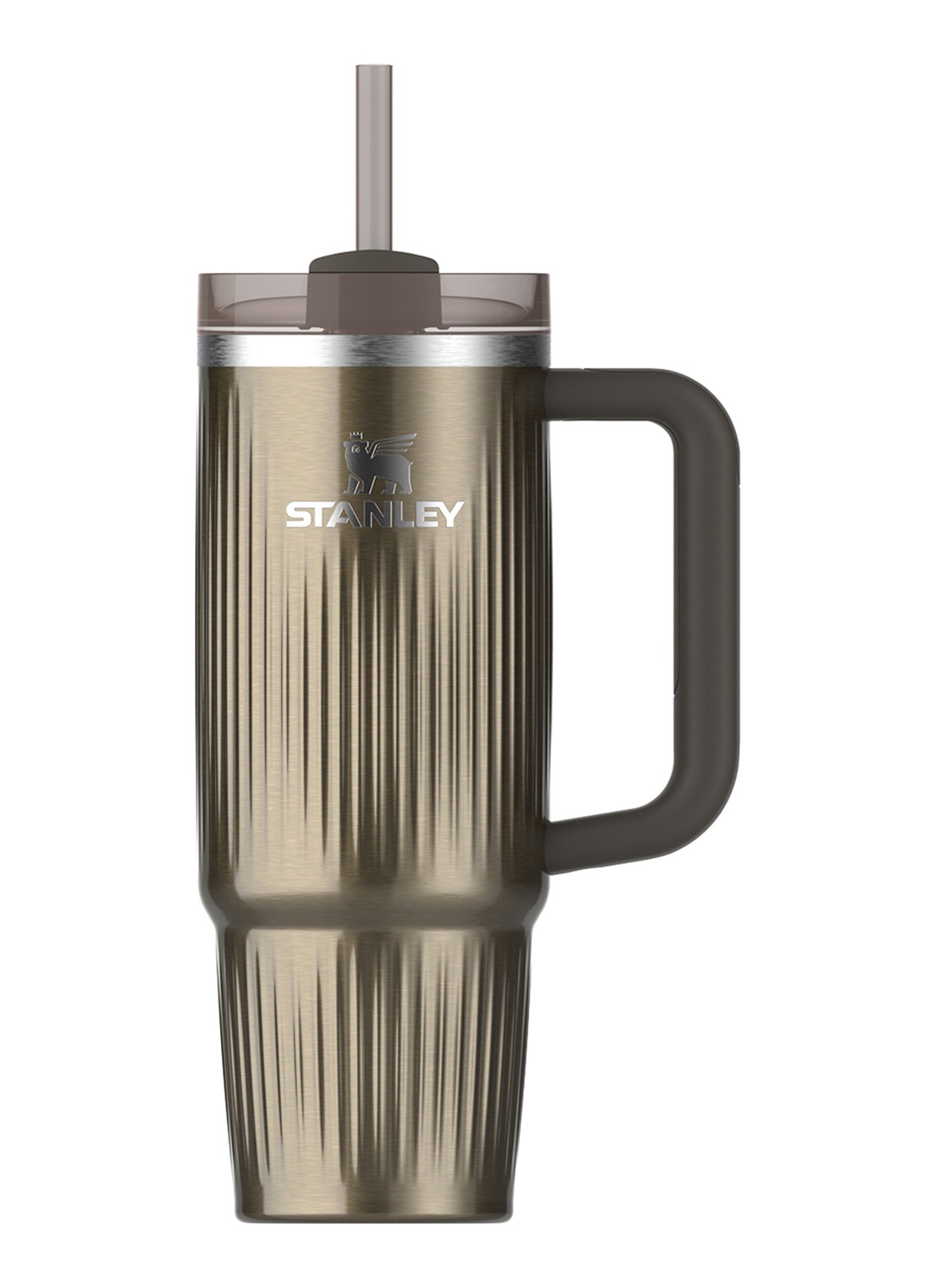 Stanley De Quencher® H2.0 Fluted thermosfles 89 cl - voorkant gunmetal shine / antraciet