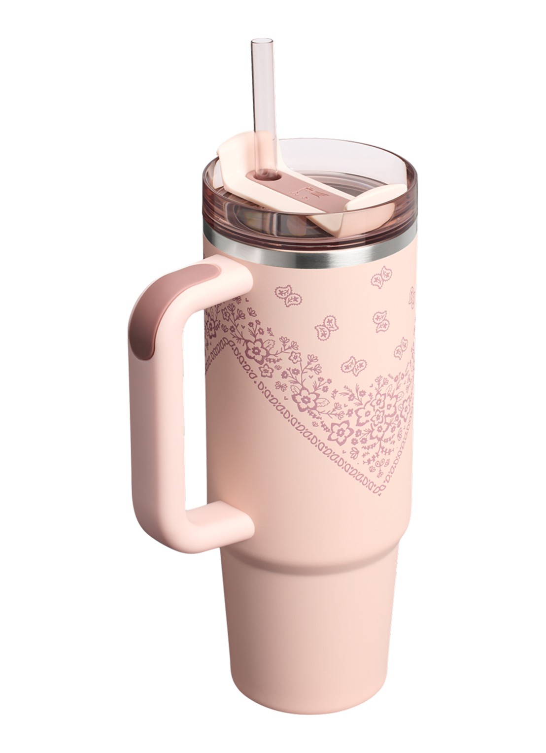 Stanley De Quencher® H2.O FlowState™ thermosfles 0,89 liter - achterkant lichtroze