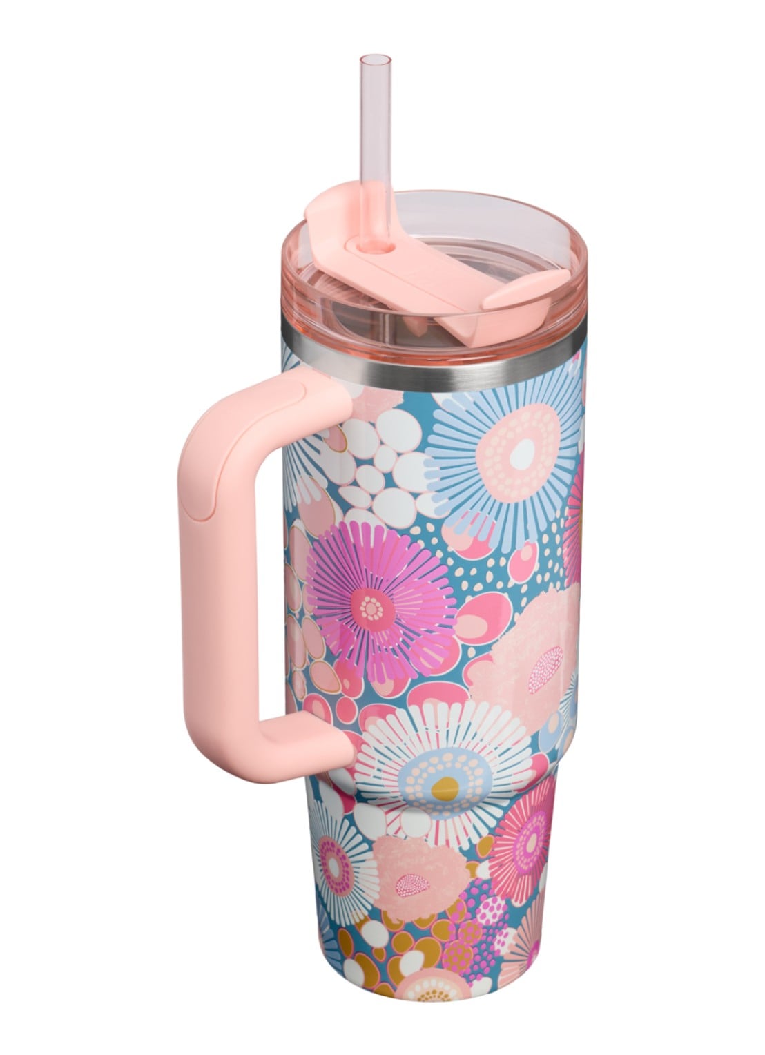 Stanley De Quencher H2.O FlowState™ thermosfles 0,89 liter - achterkant 3 roze