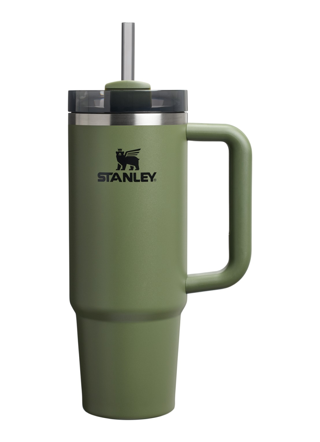 Stanley De Quencher H2.O FlowState™ thermosfles 0,89 liter - voorkant 3 donkergroen