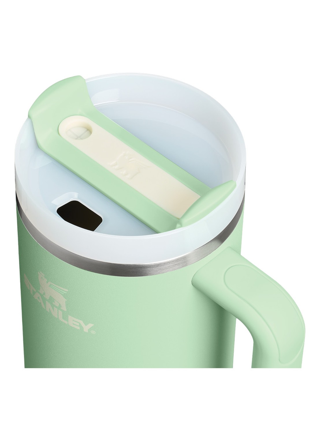 Stanley De Quencher® H2.O FlowState™ thermosfles 1,2 liter - achterkant lichtgroen
