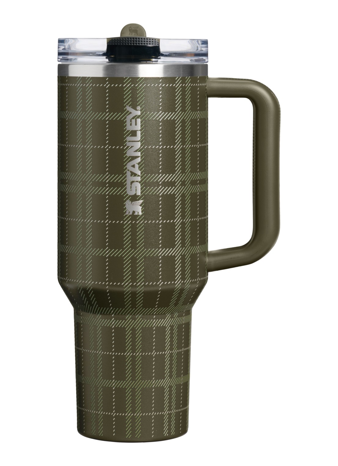 Stanley De Quencher ProTour Flip Straw thermosfles 1,18 liter - voorkant 3 mosgroen