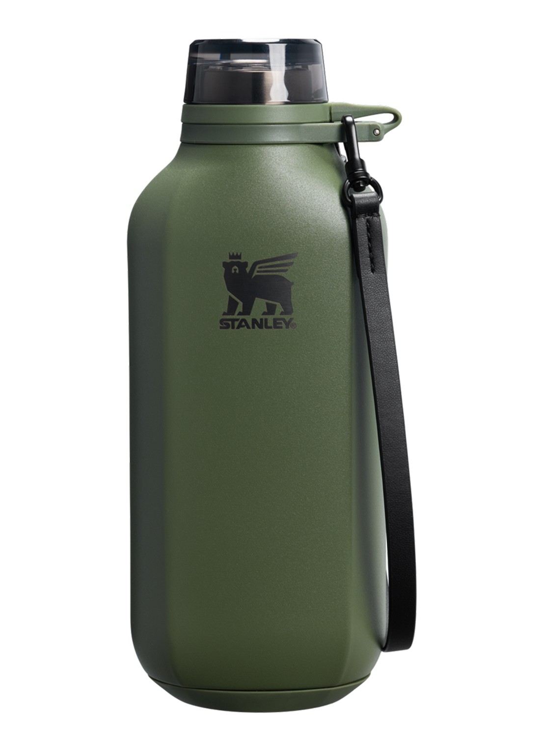 Stanley De Stanley Clutch Bottle drinkfles 0,47 liter - voorkant 4 donkergroen