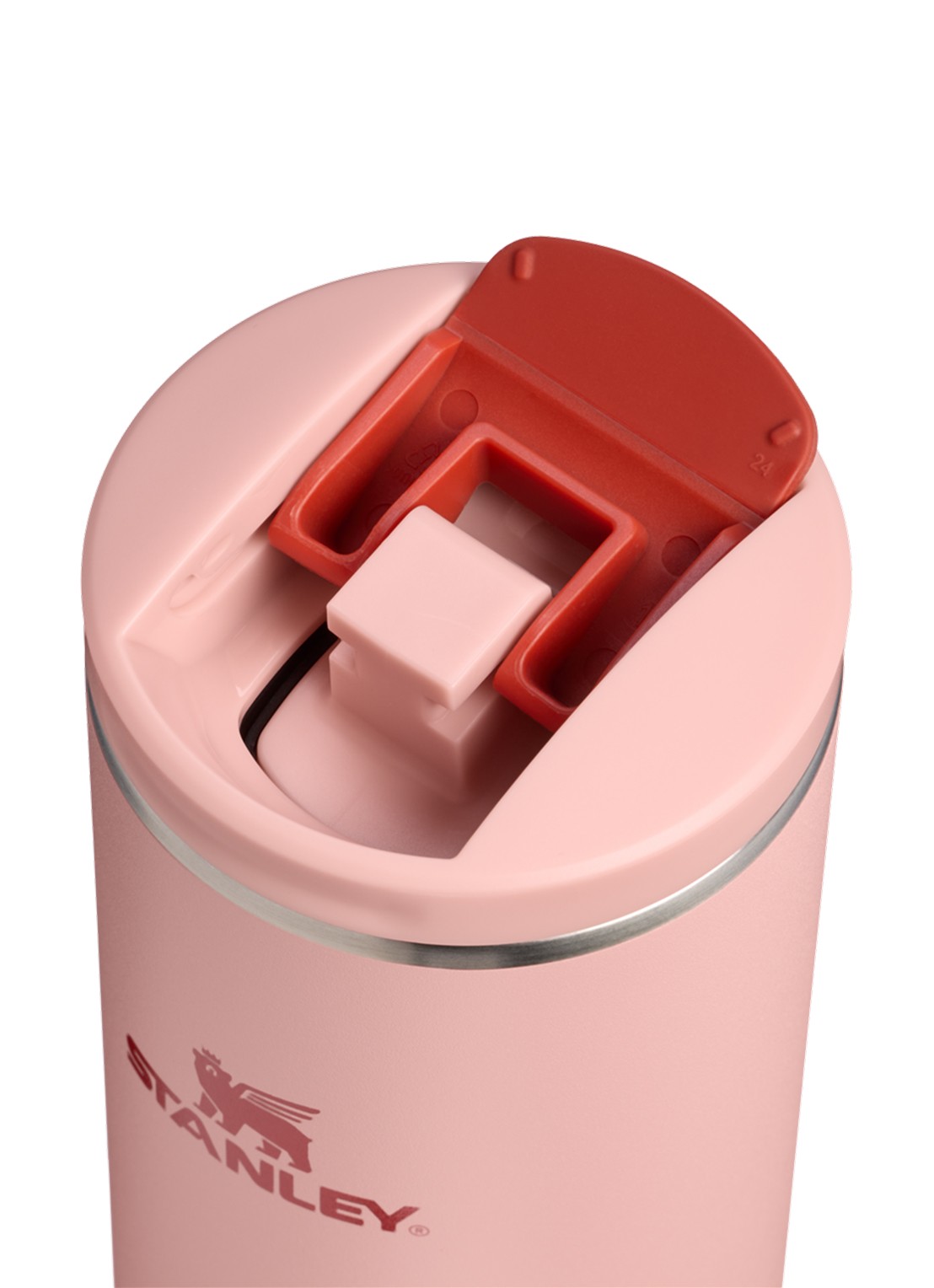 Stanley De Transit Flip Top thermosbeker 0,6 liter - voorkant 3 zalmroze