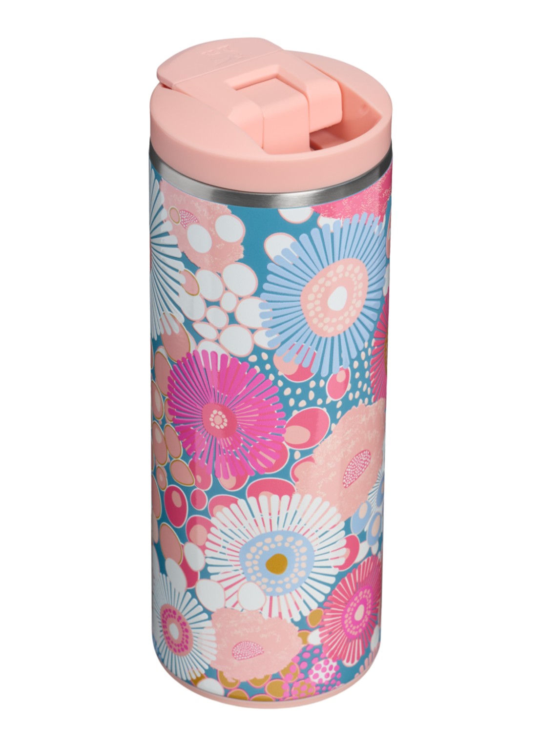 Stanley De Transit Fliptop thermosbeker 0,35 liter - achterkant 3 lichtroze