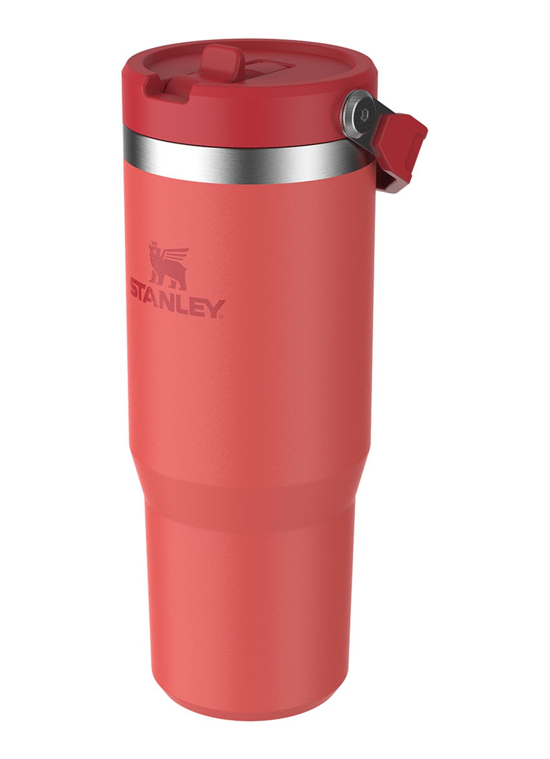 Stanley Ice Flow Flip Straw dubbelwandige waterfles 0,89 liter - voorkant 3 koraal