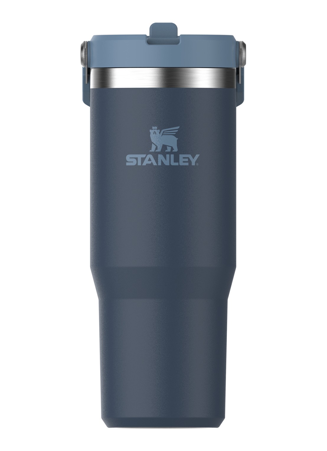 Stanley PMI The IceFlow™ Flip Straw Tumbler thermosfles 0,89 liter - voorkant 2 donkerblauw