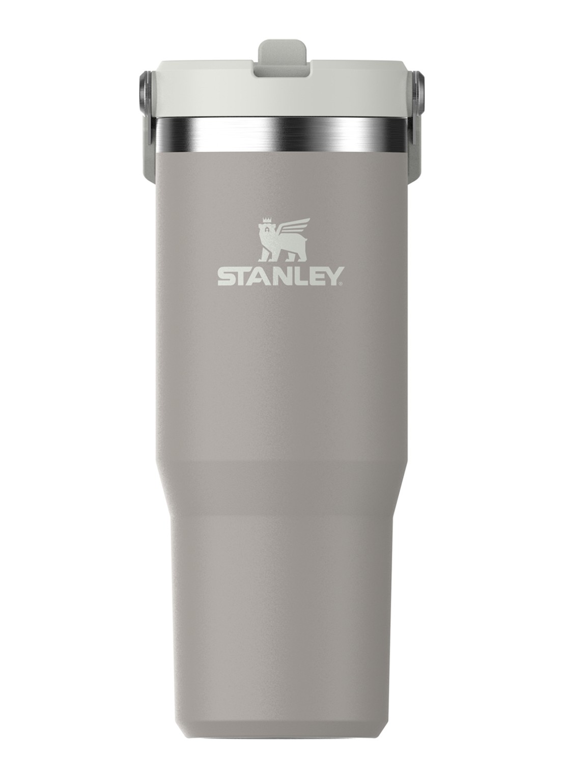 Stanley PMI The IceFlow™ Flip Straw Tumbler thermosfles 0,89 liter - voorkant middengrijs