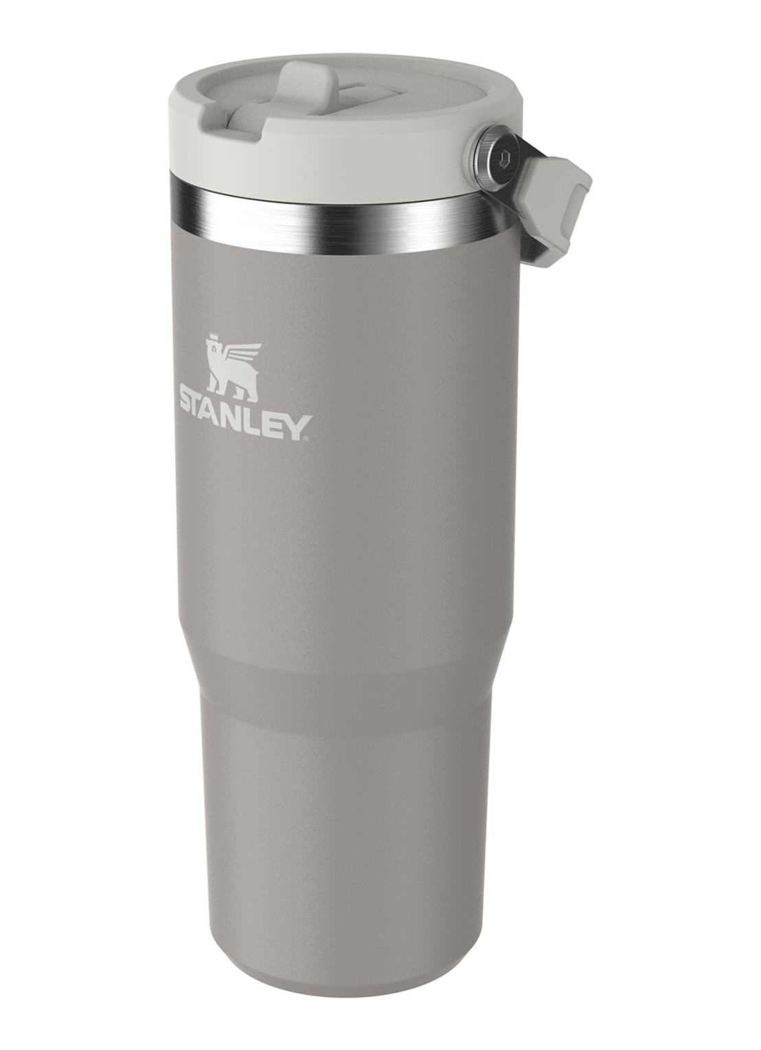 Stanley PMI The IceFlow™ Flip Straw Tumbler thermosfles 0,89 liter - voorkant 2 middengrijs