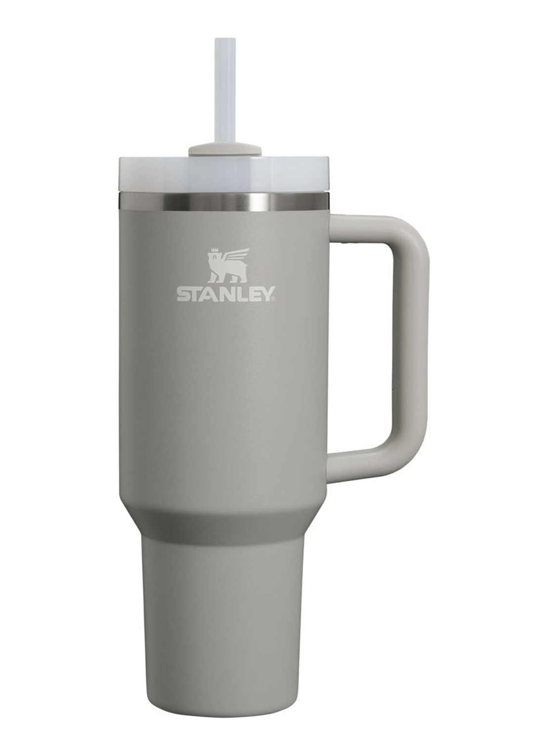 Stanley Quencher H2.0 Flowstate Tumbler thermosfles 1,2 liter  - voorkant middengrijs